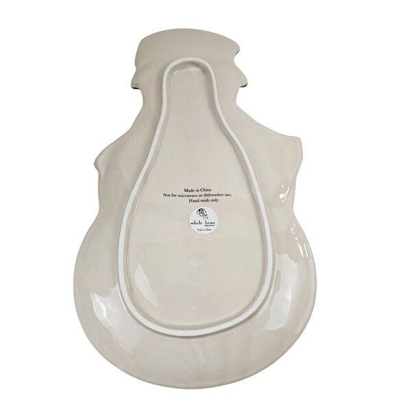 Whole Home Snowman Platter Holiday Collection Ceramic Vintage Christmas Decor - Picture 5 of 13